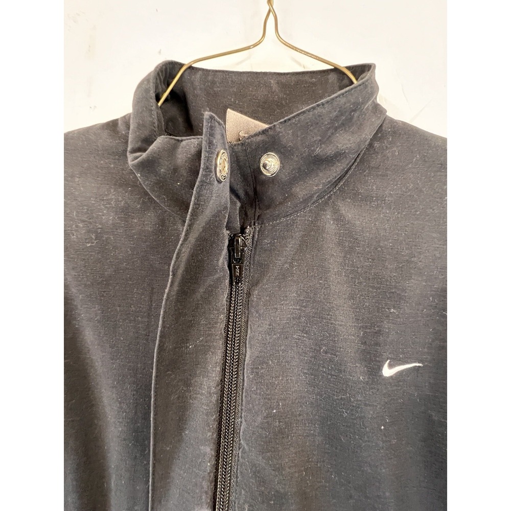 Nike Womens Black Full Zip Mock Neck Active Jacket Cargo Sleeve Pockets XS - Picture 8 of 12